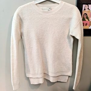 Wilfred Free- Merino Wool White Sweater- Textured